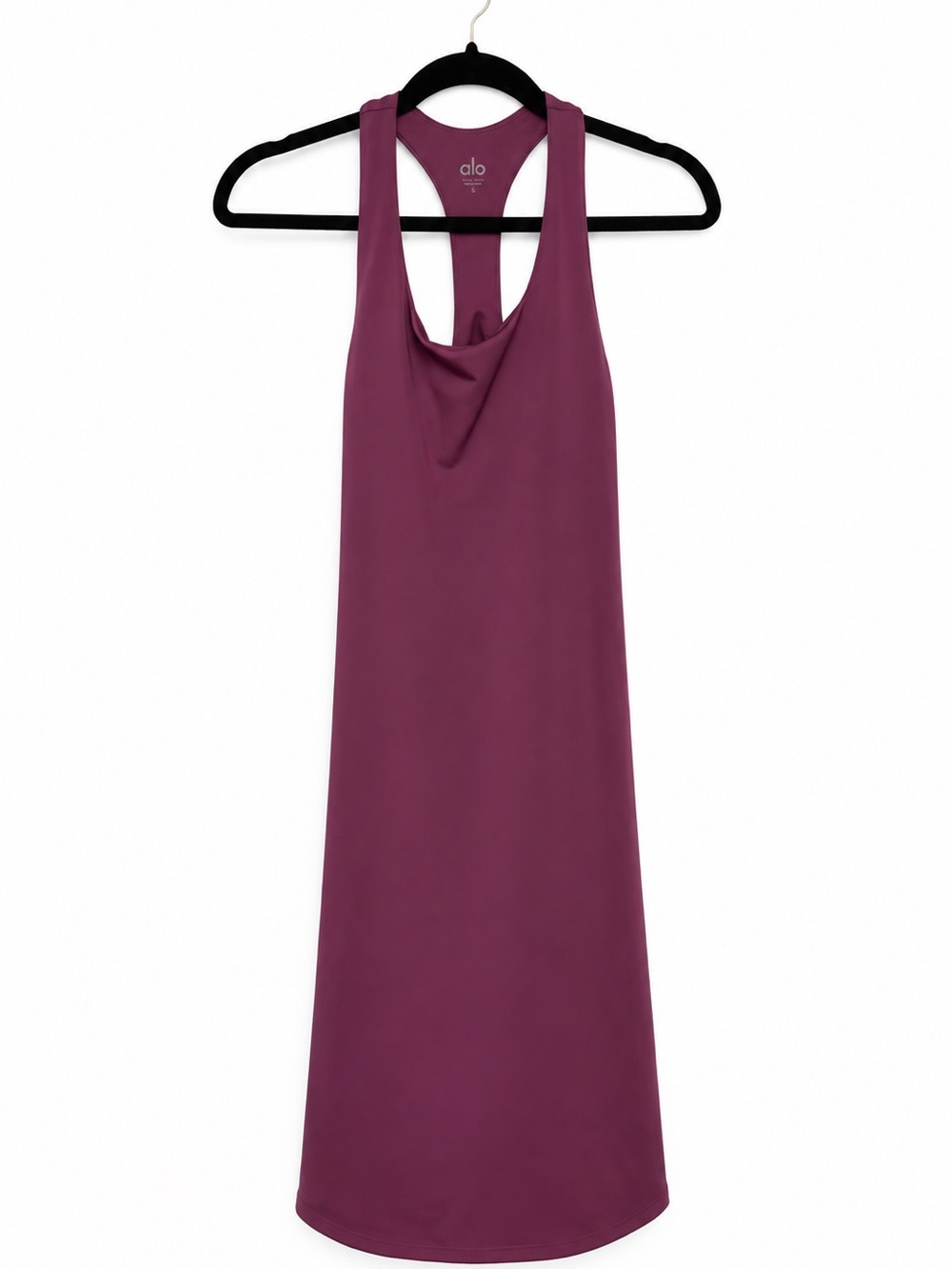 Alo Yoga Plum Racerback Athletic Dress with Built-In Bra | Size Small